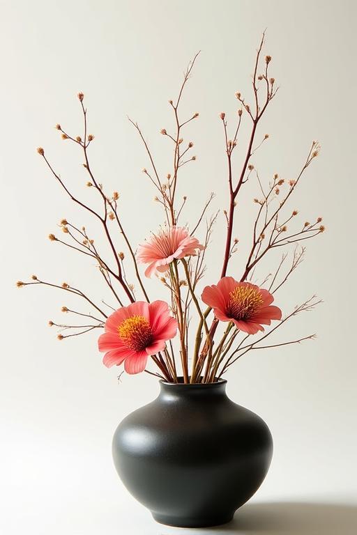 モダンな生け花作品